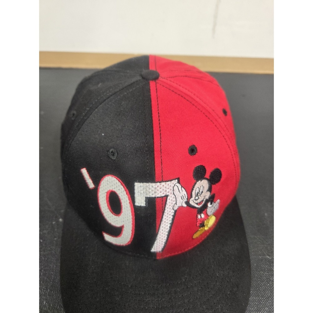 Vtg 1997 Walt Disney World Hat Mickey Mouse Kids One Size Snapback Cap